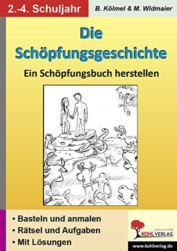 Die Schöpfungsgeschichte: Ein Schöpfungsbüchlein herstellen. Basteln und anmalen. Rätsel lösen. Mit Lösungen. Grundschule. Kopiervorlagen