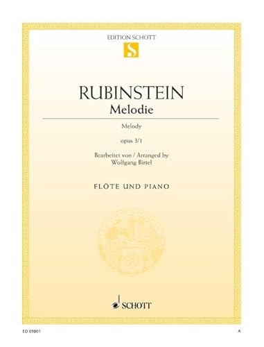 Melodie: op. 3/1. Flöte und Klavier.: op. 3/1. flute and piano. (Edition Schott Einzelausgabe) von Schott