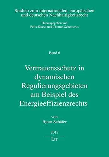 Vertrauensschutz in dynamischen Regulierungsbereichen am Beispiel des Energieeffizenzrechts von LIT Verlag