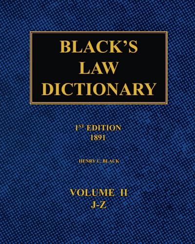 Black's Law Dictionary - 1st Edition (1891): Volume 2