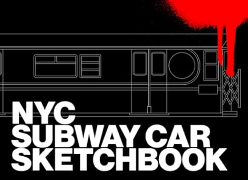 NYC SUBWAY CAR SKETCHBOOK: 8.25 x 6 Inches | Graffiti Coloring Book | 104 Pages with Outlines of the Iconic NYC Subway Car