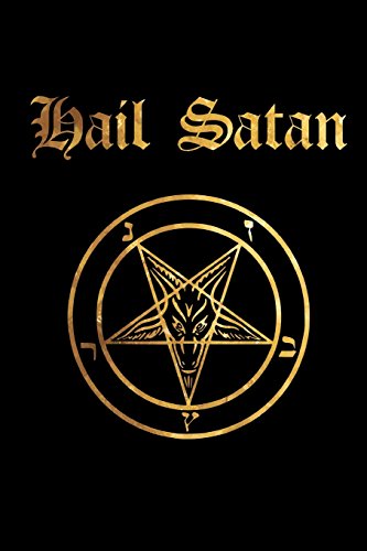 Hail Satan: Satanic Pentagram - Black and Gold | College Ruled Lined Pages (Journal, Notebook, Diary, Composition Book)