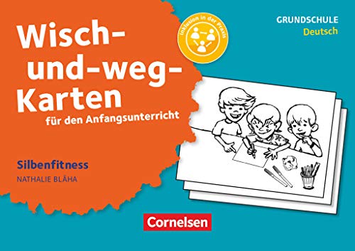Wisch-und-weg-Karten für den Anfangsunterricht - Deutsch: Silbenfitness - 32 Bildkarten mit Begleitheft