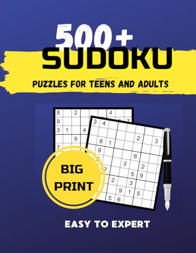 500+ Sudoku Puzzles: Easy to Expert | Large Print Edition for Adults and Seniors