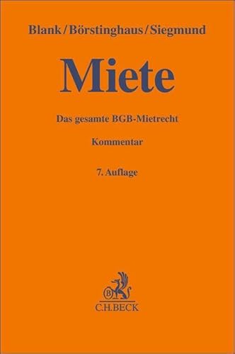 Miete (Gelbe Erläuterungsbücher) von Beck C. H.