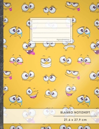 Blanko Notizbuch • A4-Format, 100+ Seiten, Soft Cover, Register, „Emoji Bilder“ • Original #GoodMemos Blank Notebook • Perfekt als Zeichenbuch, Skizzenbuch, Sketchbook, Leeres Malbuch Blanko Notizbuch • A4-Format, 100+ Seiten, Soft Cover, Register, „Emoji Bilder“ • Original #GoodMemos Blank Notebook • Perfekt als Zeichenbuch, Skizzenbuch, Sketchbook, Leeres Malbuch von CREATESPACE