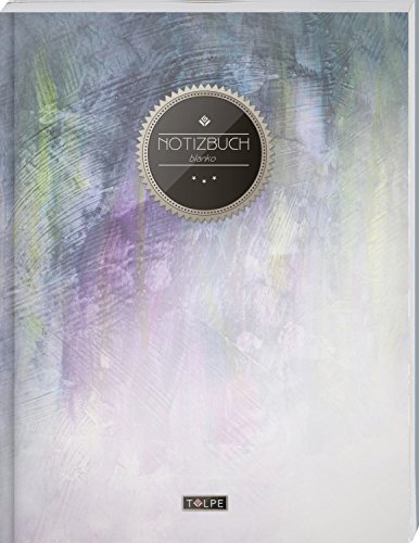 TULPE Blanko Notizbuch A4 „C011 Leinwand“ (140+ Seiten, Vintage Softcover, Seitenzahlen, Register, Weißes Papier - Dickes Notizheft, Skizzenbuch, Zeichenbuch, Blankobuch, Sketchbook)