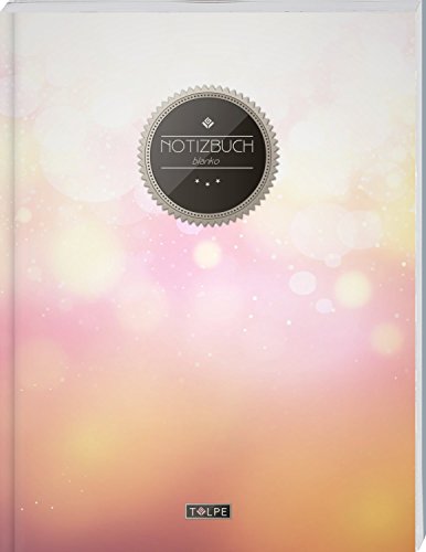 TULPE Blanko Notizbuch A4 „C037 Blur“ (140+ Seiten, Vintage Softcover, Seitenzahlen, Register, Weißes Papier - Dickes Notizheft, Skizzenbuch, Zeichenbuch, Blankobuch, Sketchbook)