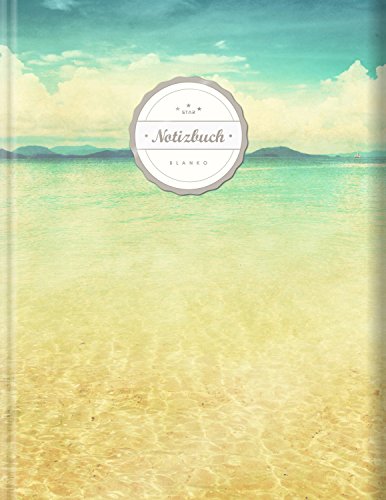Blanko Notizbuch (©Star, A4, 156 Seiten, Softcover) || Mit Register + Seitenzahlen || Leeres Notizbuch zum Selbstgestalten, Zeichenbuch, Skizzenbuch, Tagebuch, Blankobuch, „Beach“ von CreateSpace Independent Publishing Platform