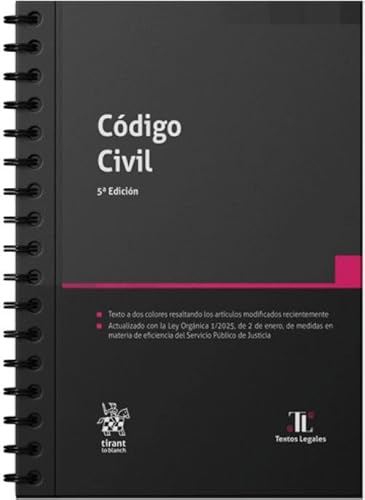 Código Civil 5ª Edición con anillas 2025 (Leyes@, Band 1) von Editorial Tirant lo Blanch