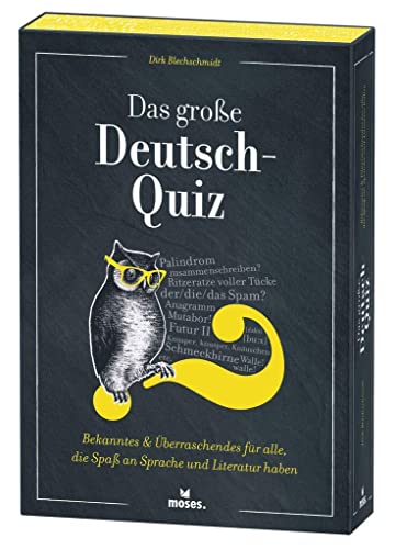 moses. Das große Deutsch-Quiz | Bekanntes und Überraschendes für alle, die Spaß an Sprache und Literatur haben | Quizfragen und Rätsel auf 75 Karten von Dirk Blechschmidt von moses
