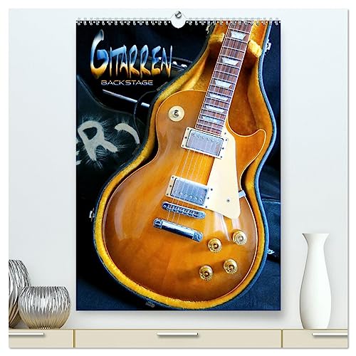 Gitarren backstage (hochwertiger Premium Wandkalender 2025 DIN A2 hoch), Kunstdruck in Hochglanz von CALVENDO