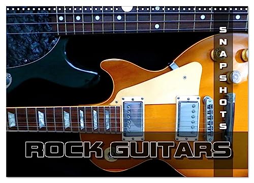 ROCK GUITARS Snapshots (Wall Calendar 2025 DIN A3 landscape), CALVENDO 12 Month Wall Calendar: Pictures of rock guitars which have written rock history