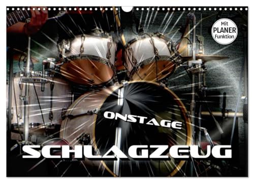 Schlagzeug onstage (Wandkalender 2025 DIN A3 quer), CALVENDO Monatskalender: Eindrucksvolle Konzertaufnahmen und Closeups von verschiedenen Schlagzeugen von Calvendo