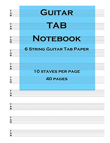 Guitar Tab Notebook: 6 string guitar TAB paper