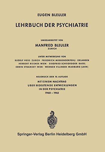 Lehrbuch der Psychiatrie (German Edition)