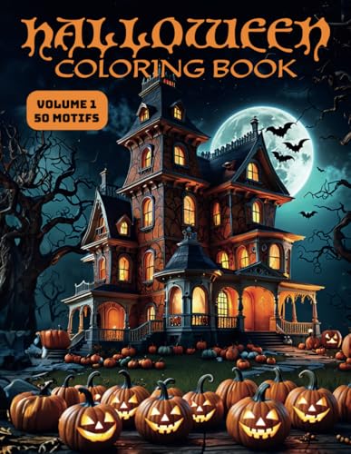 Halloween Coloring Book VOLUME 2: Enjoyment for kids and adults aged 8 to 18+ | 50 eerie illustrations | Halloween-themed designs to color, featuring ... vampires | Large format | Perfect as a gift