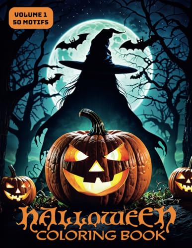 Halloween Coloring Book: Fun for children & adults 8-18+ | 50 spooky illustrations | Halloween motifs to color in, such as pumpkins, monsters, ... format | Ideal as a gift for Halloween lovers