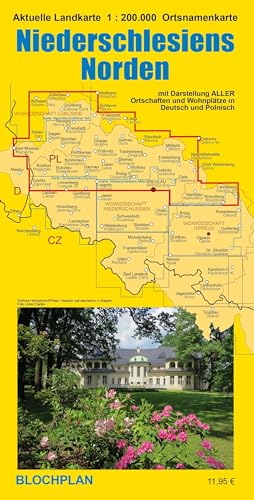 Landkarte Niederschlesiens Mitte: Liegnitz - Breslau - Ohlau - Waldenburg - Schweidnitz; im Maßstab 1:100.000 (Schlesien-Landkarten) von BLOCHPLAN