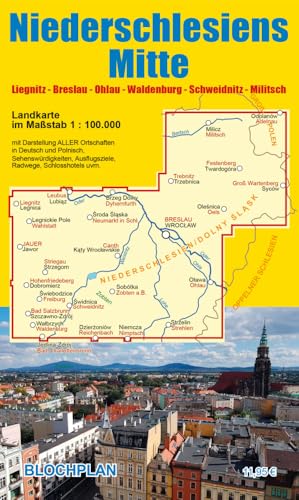 Landkarte Niederschlesiens Mitte: Liegnitz - Breslau - Ohlau - Waldenburg - Schweidnitz - Militsch; im Maßstab 1:100.000 Landkarte Niederschlesiens Mitte: Liegnitz - Breslau - Ohlau - Waldenburg - Schweidnitz - Militsch; im Maßstab 1:100.000 von BLOCHPLAN