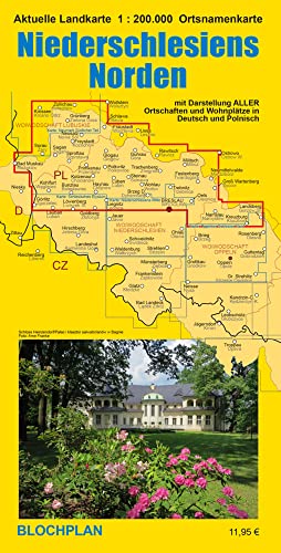 Landkarte Niederschlesiens Norden: Maßstab 1:200.000 (Schlesien-Landkarten) von BLOCHPLAN