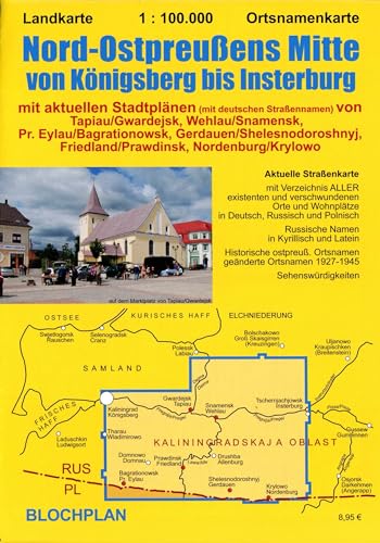 Landkarte Nord-Ostpreußens Mitte von Königsberg bis Insterburg: mit Stadtplänen von Tapiau, Wehlau, Pr. Eylau, Gerdauen, Friedland und Nordenburg Landkarte Nord-Ostpreußens Mitte von Königsberg bis Insterburg: mit Stadtplänen von Tapiau, Wehlau, Pr. Eylau, Gerdauen, Friedland und Nordenburg