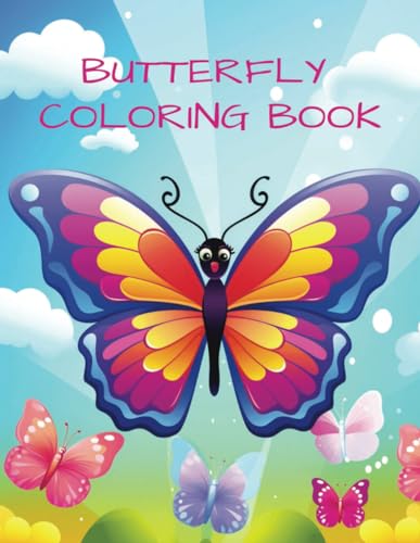 Butterfly Coloring Book: Cute Butterfly characters, a coloring book for kids