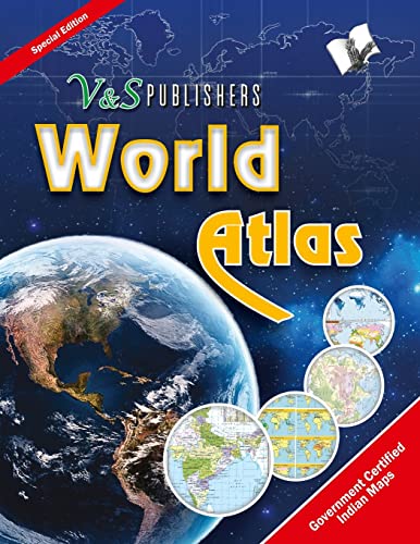 World Atlas: Government Approved Maps of India and the World, for Exams & Competitions, in Colour