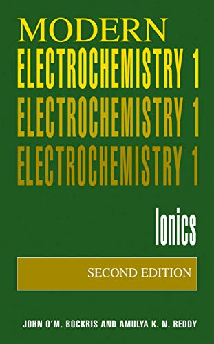Volume 1: Modern Electrochemistry: Ionics (Plenum Series in Behavioral, Band 1)