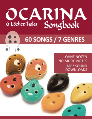 Ocarina Songbook - 6 Löcher/holes - 60 Songs / 7 Genres: Ohne Noten - no music notes + MP3-Sound downloads (Okarina Songbooks) Ocarina Songbook - 6 Löcher/holes - 60 Songs / 7 Genres: Ohne Noten - no music notes + MP3-Sound downloads (Okarina Songbooks)