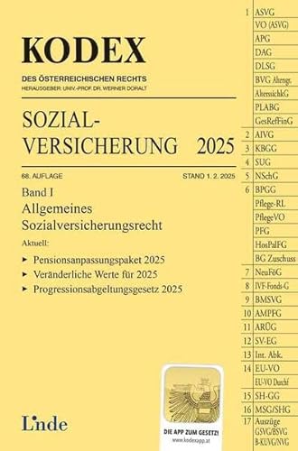 KODEX Sozialversicherung 2025, Band I (Kodex des Österreichischen Rechts) von Linde Verlag Ges.m.b.H.