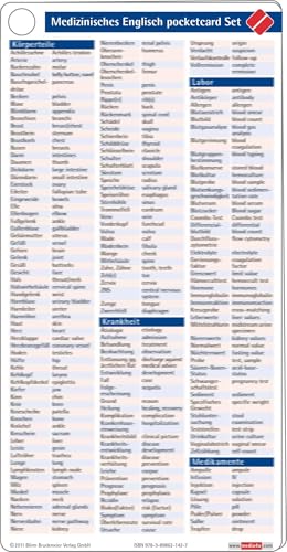 Medizinisches Englisch pocketcard Set