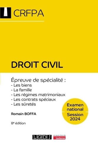 Droit civil - CRFPA - Examen national Session 2024 von LGDJ