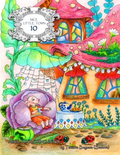 Nice Little Town 10: Adult Coloring Book (Stress Relieving Designs) von Independently published