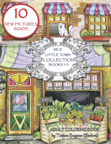Nice Little Town Collection (books 1-3): Adult Coloring book. No Mice Collection. Stress Relieving Designs. von Independently published