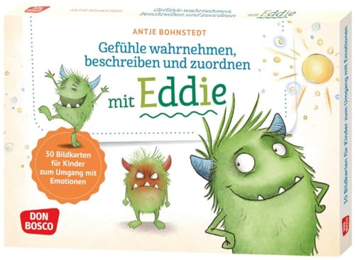 Gefühle wahrnehmen, beschreiben und zuordnen mit Eddie: 30 Bildkarten zum Umgang mit Emotionen. Gefühle wahrnehmen, erkennen und benennen. Ideal für ... und innere Balance. 30 Ideen auf Bildkarten)