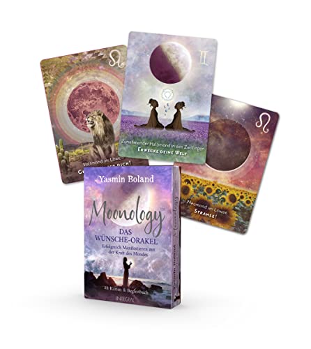 Moonology – Das Wünsche-Orakel: Erfolgreich manifestieren mit der Kraft des Mondes. 48 Karten & Begleitbuch mit 176 Seiten von Integral