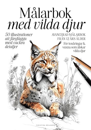 Målarbok med vilda djur: 50 detaljerade illustrationer för djurälskare (Målarböcker med djur) von BoD – Books on Demand – Schweden