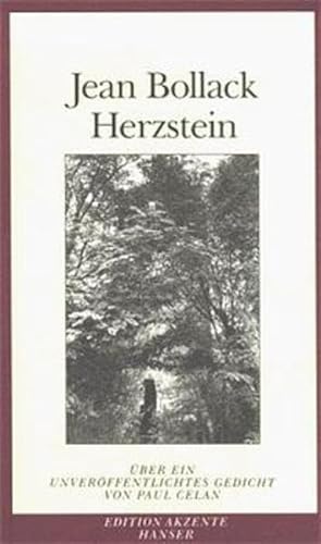 Herzstein: Über ein unveröffentlichtes Gedicht von Paul Celan von Carl Hanser
