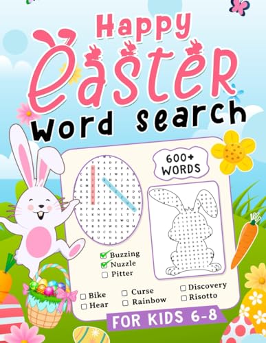 Happy Easter Word Search: Fun Holiday Activity Book For Kids 6-8, Great Easter Gifts ideas von Independently published