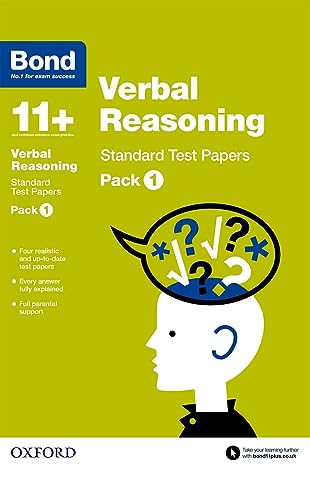 Bond 11+: Verbal Reasoning: Standard Test Papers: For 11+ GL assessment and Entrance Exams: Pack 1 Bond 11+: Verbal Reasoning: Standard Test Papers: For 11+ GL assessment and Entrance Exams: Pack 1