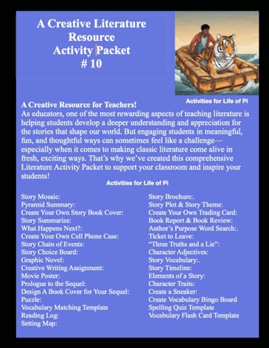 A Creative Literature Resource Activity Packet # 10 von Independently published