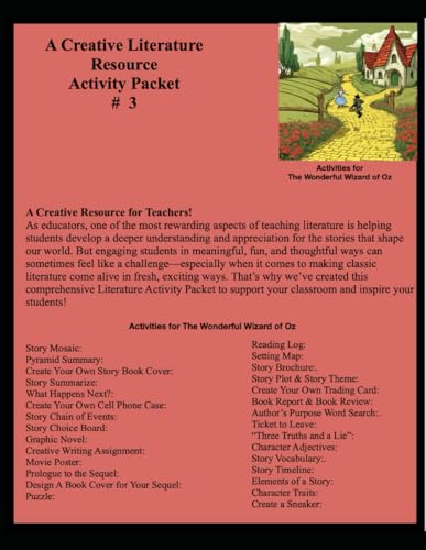 A Creative Literature Resource Activity Packet # 3 von Independently published