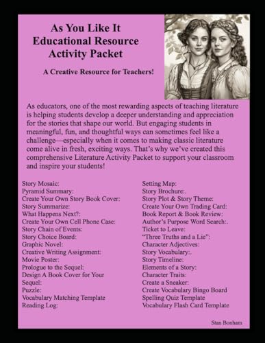 As You Like It Educational Resource Activity Packet von Independently published