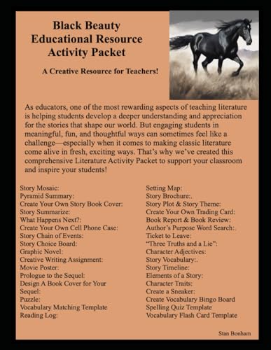 Black Beauty Educational Resource Activity Packet von Independently published