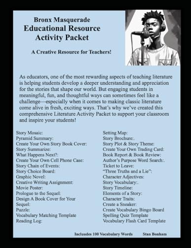 Bronx Masquerade Educational Resource Activity Packet: A Creative Resource for Teachers! von Independently published