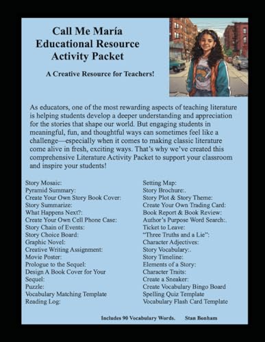 Call Me María Educational Resource Activity Packet: A Creative Resource for Teachers! von Independently published