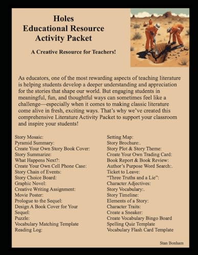 Holes Educational Resource Activity Packet von Independently published