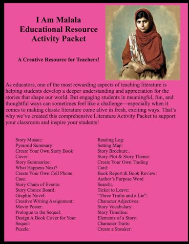 I Am Malala Educational Resource Activity Packet von Independently published