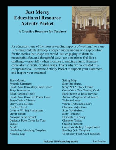 Just Mercy Educational Resource Activity Packet von Independently published